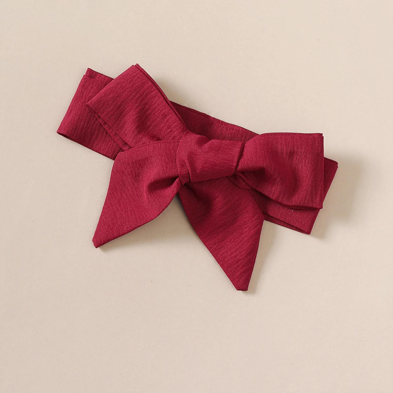 Robe d'automne pour bébé fille, bords et nœud à volants, robe à manches longues + bandeau pour 0-18