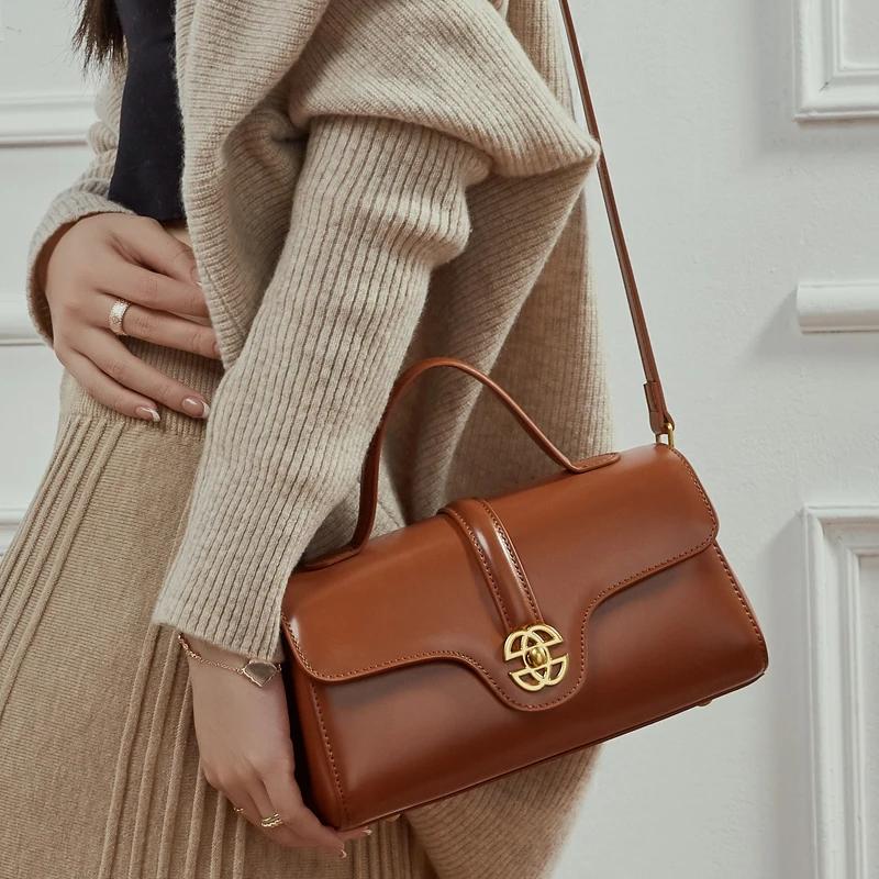 Sac à main de luxe en cuir de vache fendu pour femmes, sac à bandoulière carré de bonne qualité, nou