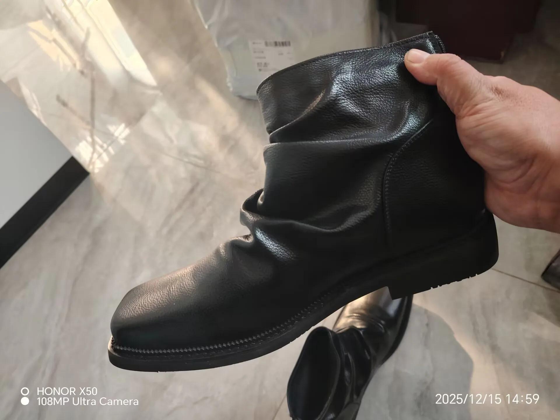 Bottes Chelsea décontractées pour hommes, tendance, Style britannique, grande taille, bout carré, co