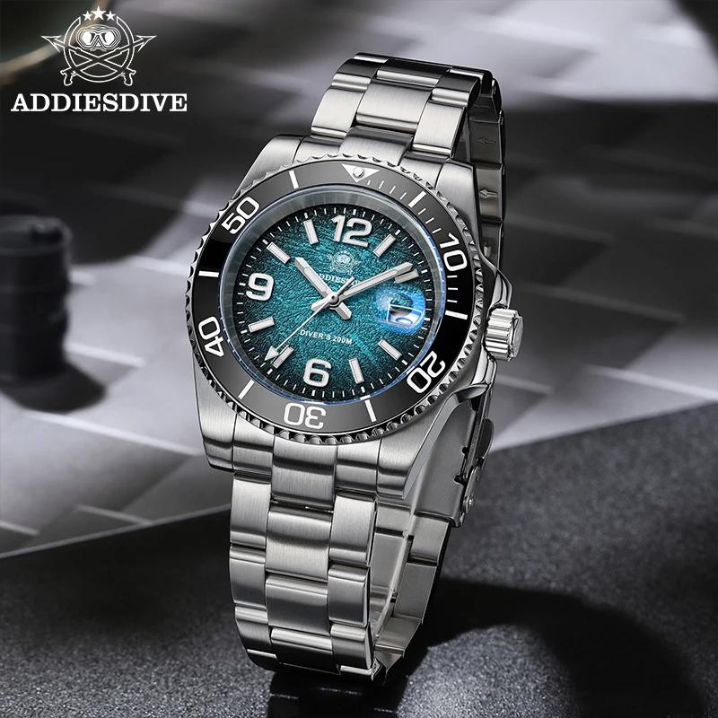 ADDIESDIVE 2025 nouvelle montre pour hommes plongée 41mm montre-bracelet à Quartz 200m étanche lunet
