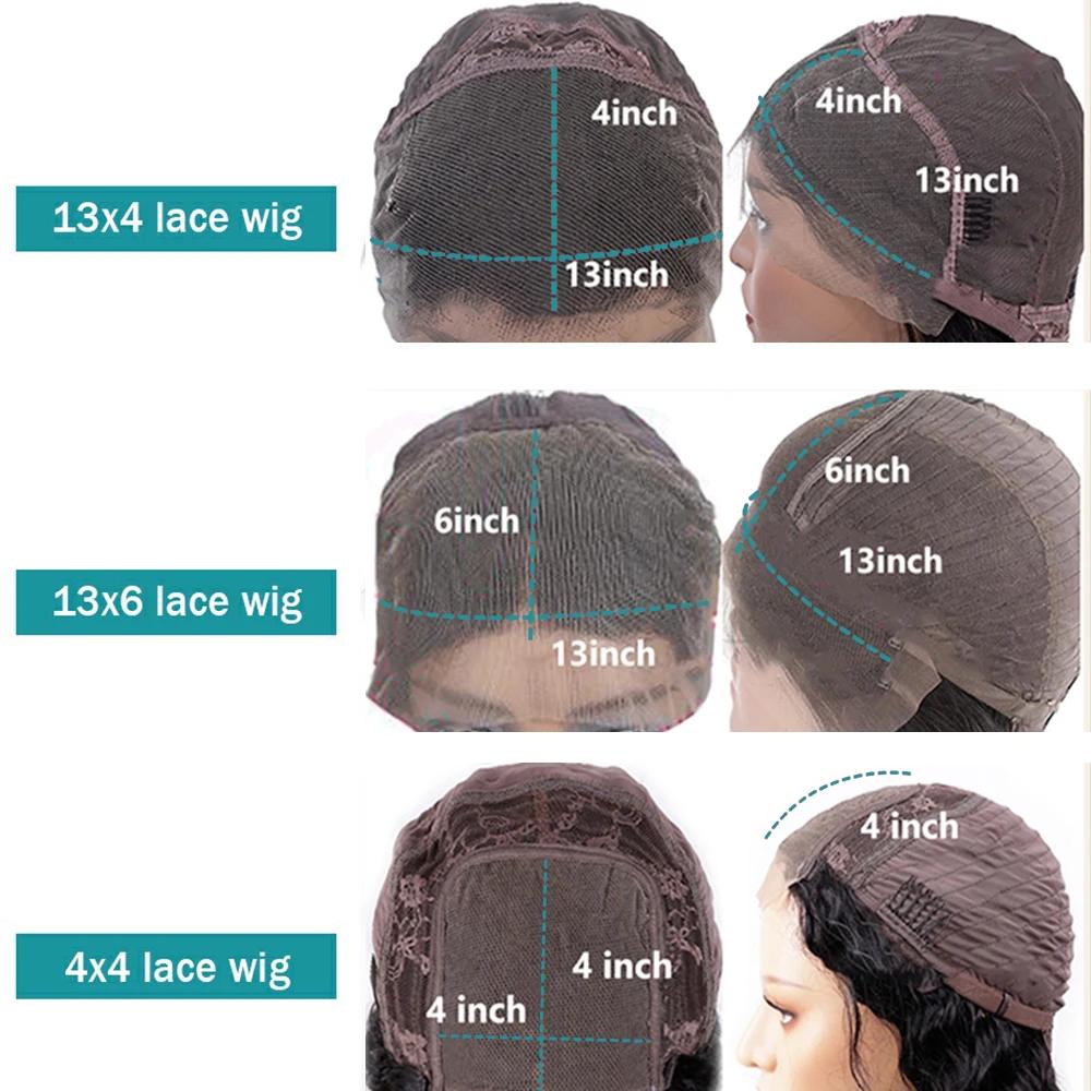 Perruques de cheveux humains Body Wave pour femmes, densité 180, brésilienne, 13x4, 13x6, 4x4, HD, f