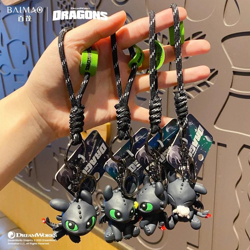 Authentique Dragon dompteur maître volant sans dents garçon porte-clés nouveau sac pendentif petits