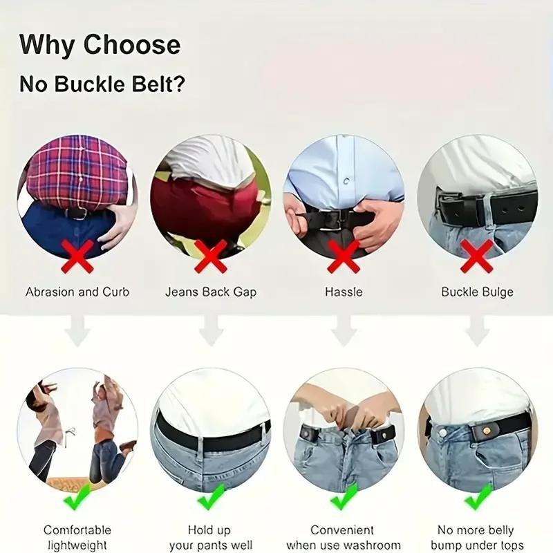 Ceinture élastique Invisible sans trace, ceinture pour femmes, pantalons en jean, ceinture élastique