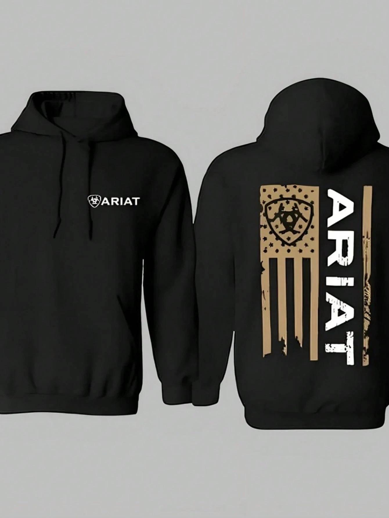 Sweat à capuche Ariat Flag, Sweat-shirt western cowboy, Pull rodéo ranch rural, Sweat à capuche avec
