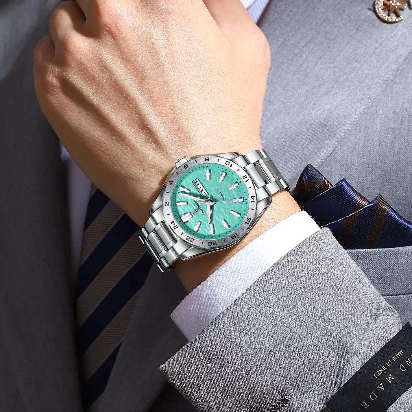 Montre homme POEDAGAR, mode exquise, haute qualité, étanche, lumineuse, montre de travail pour homme
