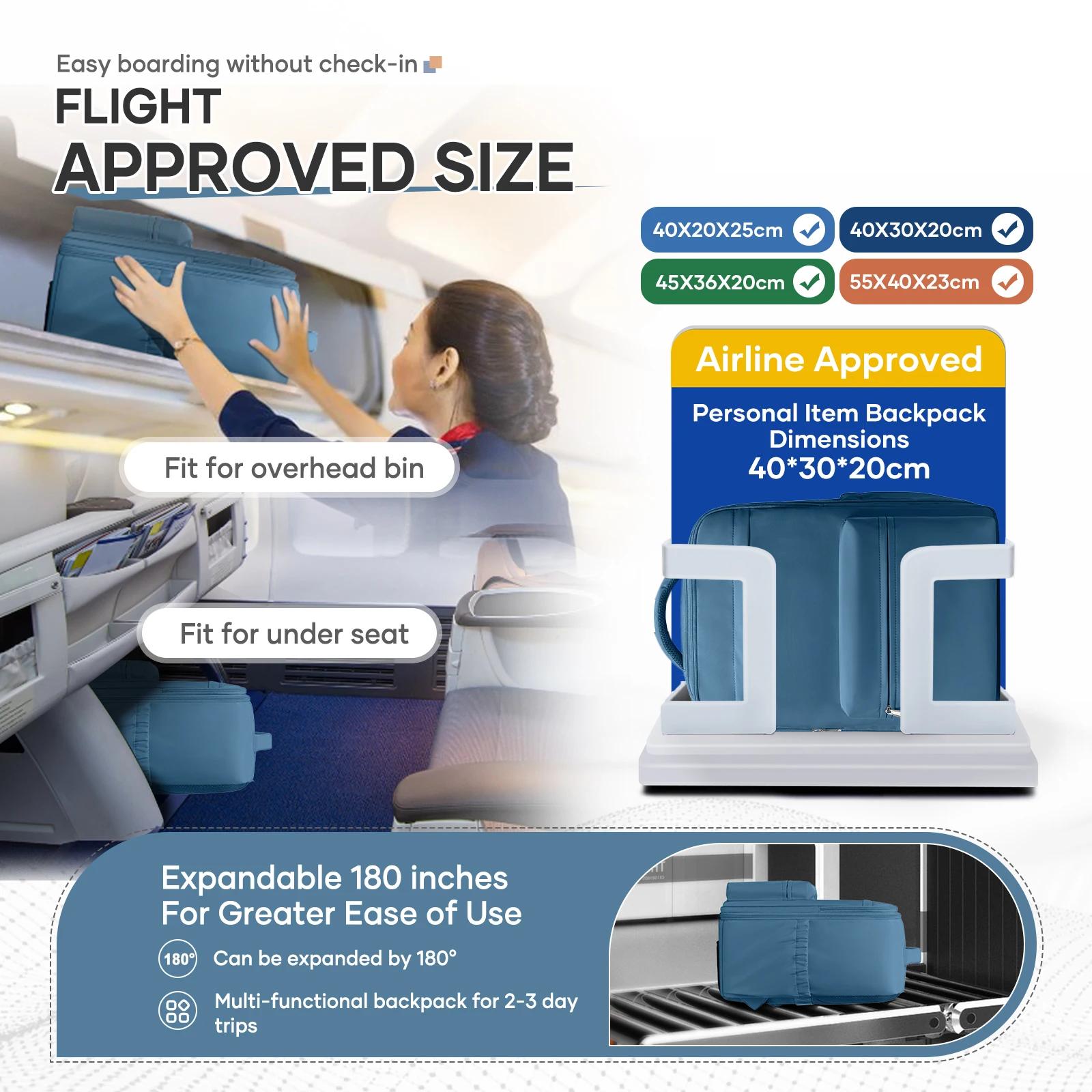 Nouveau sac à dos à Compression sous vide avion Ryanair 40x30x20 sac de voyage en avion sac de cabin