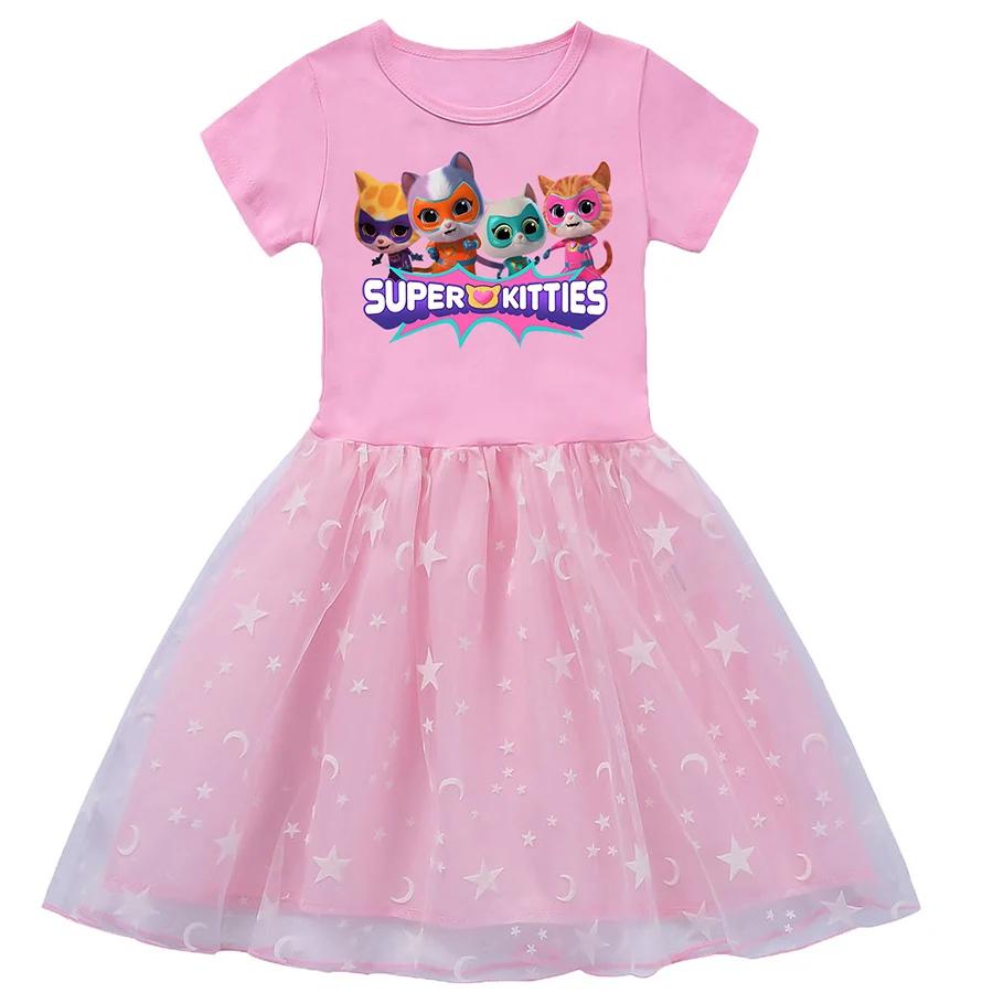 Vêtements d'extérieur Super Kitties, robe de princesse pour filles, tenues pour bébés filles, robes