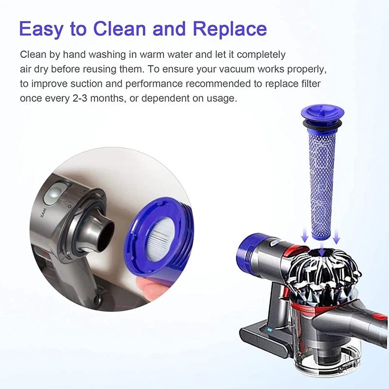 Filtre HEPA pour aspirateur Robot Dyson V8 V7, accessoires, filtre lavable, pièces de rechange