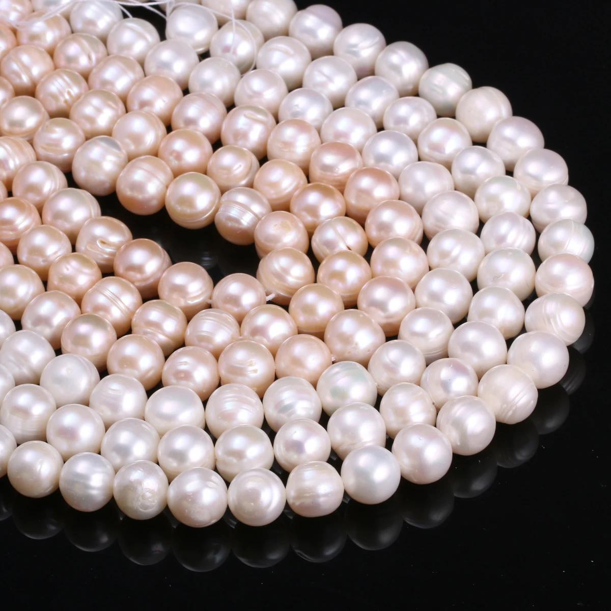 Perles de culture d'eau douce 100% naturelles, perles d'isolation rondes pour la fabrication de bijo