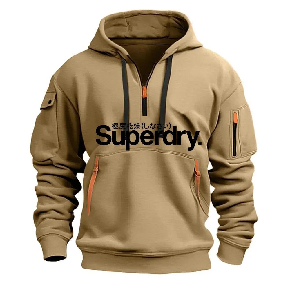 Sweat-shirt à capuche pour hommes, ample, à la mode, pour jogging en plein air et fitness, nouvelle