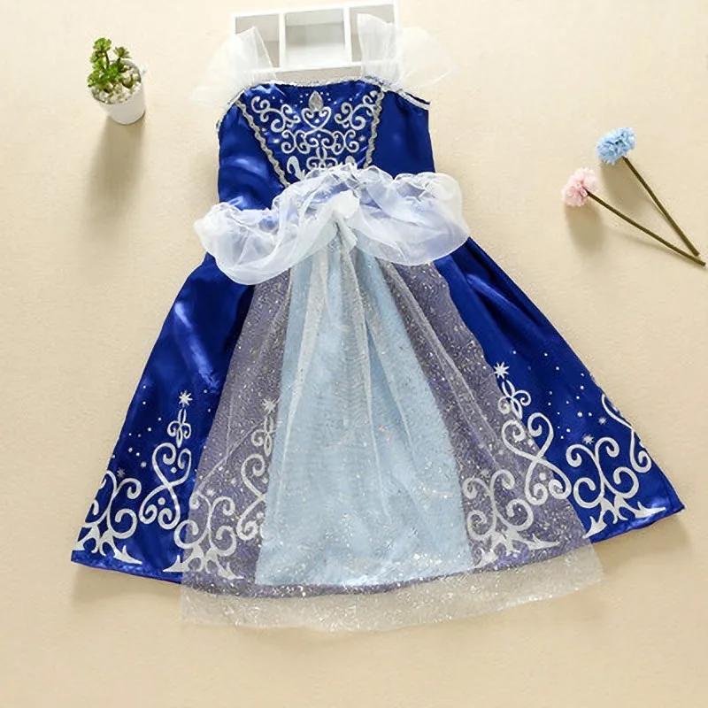 Robe de princesse pour filles, cendrillon, blanche-neige, aurore Sofia raiponce, Costume d'halloween