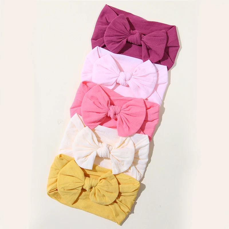 5 pièces mignon arcs bébé bandeau doux élastique bébé fille bandes de cheveux pour nouveau-né infant