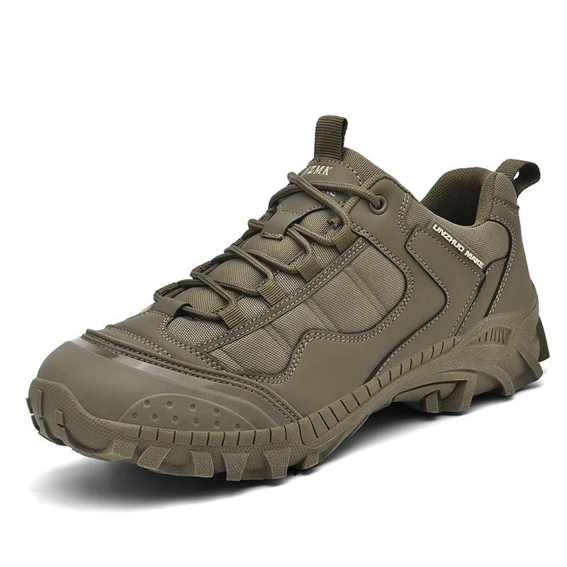 Hommes bottes tactiques anti-dérapant travail à lacets unisexe armée chaussures en plein air randonn