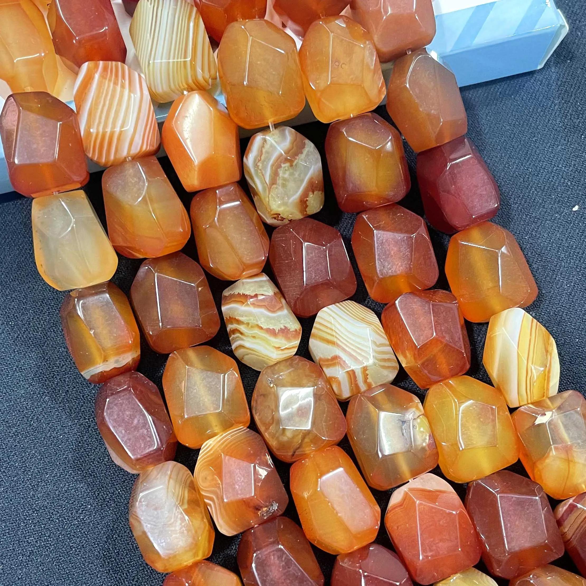 Pierre naturelle à facettes 13x17MM, forme irrégulière, Agates, cristal, perles d'espacement amples