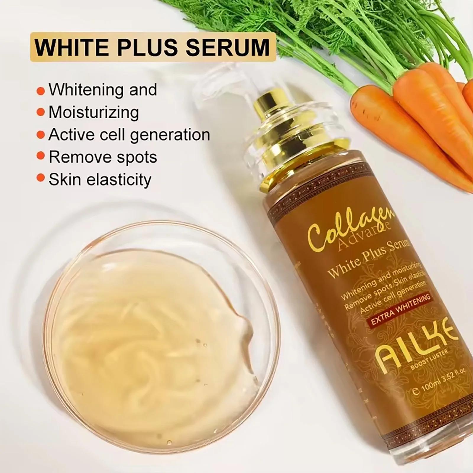 Essence éclaircissante filtrée au collagène, utilisée pour le visage et le corps, éclaircir la peau,