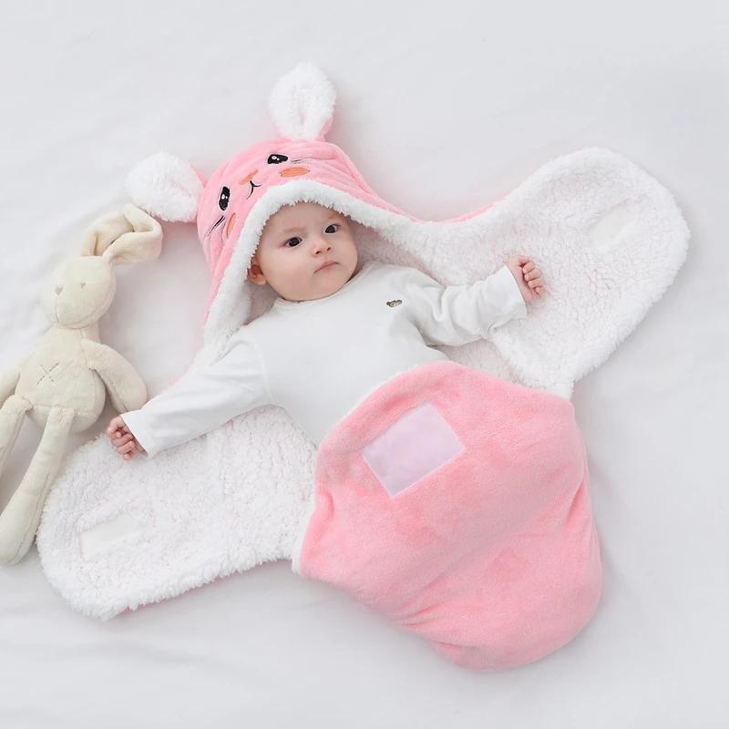 Sacs de couchage doux pour bébé, couvertures chaudes d'automne et d'hiver pour nouveau-né, cocon de