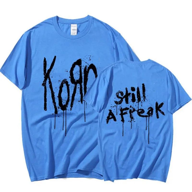 Korn Music Concert Rock Band Tour du monde T-shirt en pur coton personnalisé rue polyvalent 2024 mod
