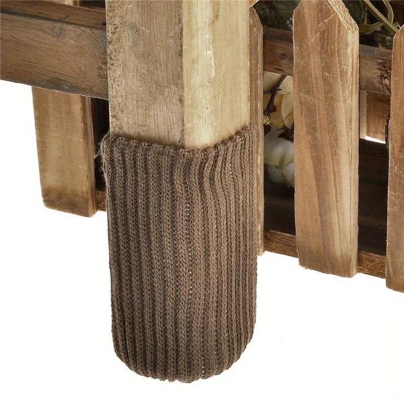Chaussettes pour pieds de chaise, 4 pièces, gants en tissu, Protection du sol, chaussettes en laine
