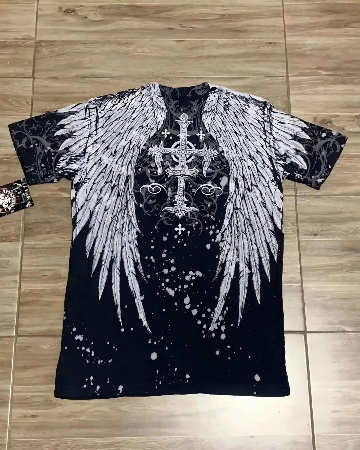 T-shirt vintage des années 2000, style punk et hip-hop, imprimé graphique, coupe oversize, col rond,