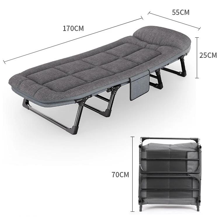 Lit pliant Portable avec dossier extérieur, chaise de bureau, pause déjeuner, chaise longue pour loi