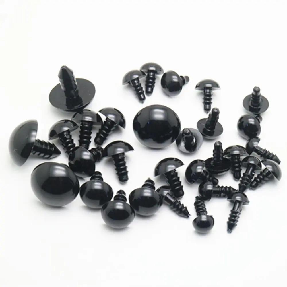 100 pièces 10mm globe oculaire poupée accessoires noir en peluche yeux de sécurité Amigurumi pour jo