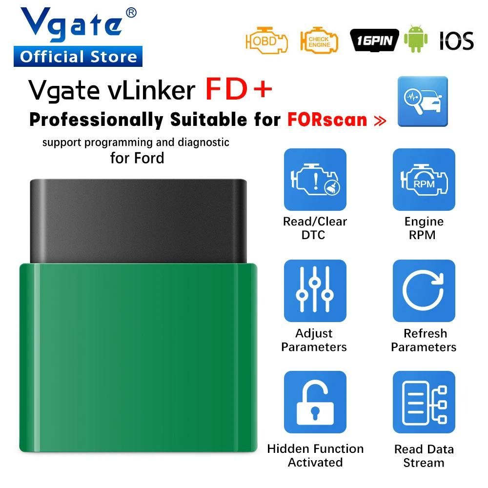 Vgate vLinker ineau ELM327 FORScan pour Ford Scan, outil de diagnostic de voiture OBD2, EAU automati