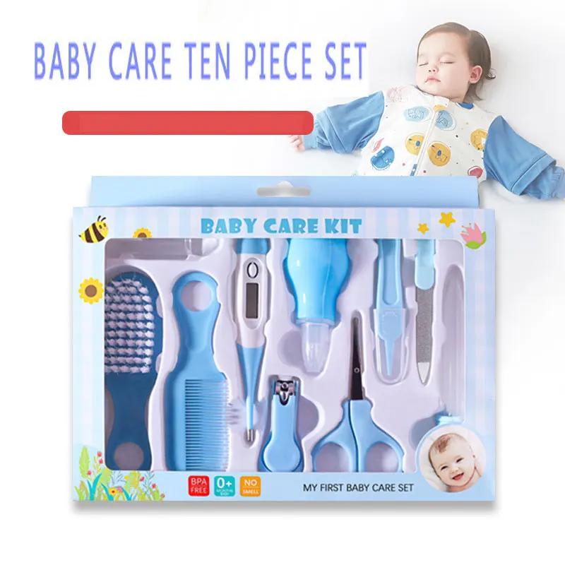 Kit de soins de santé pour bébé, 10 pièces/ensemble, pour enfants, ongles, cheveux, thermomètre, bro