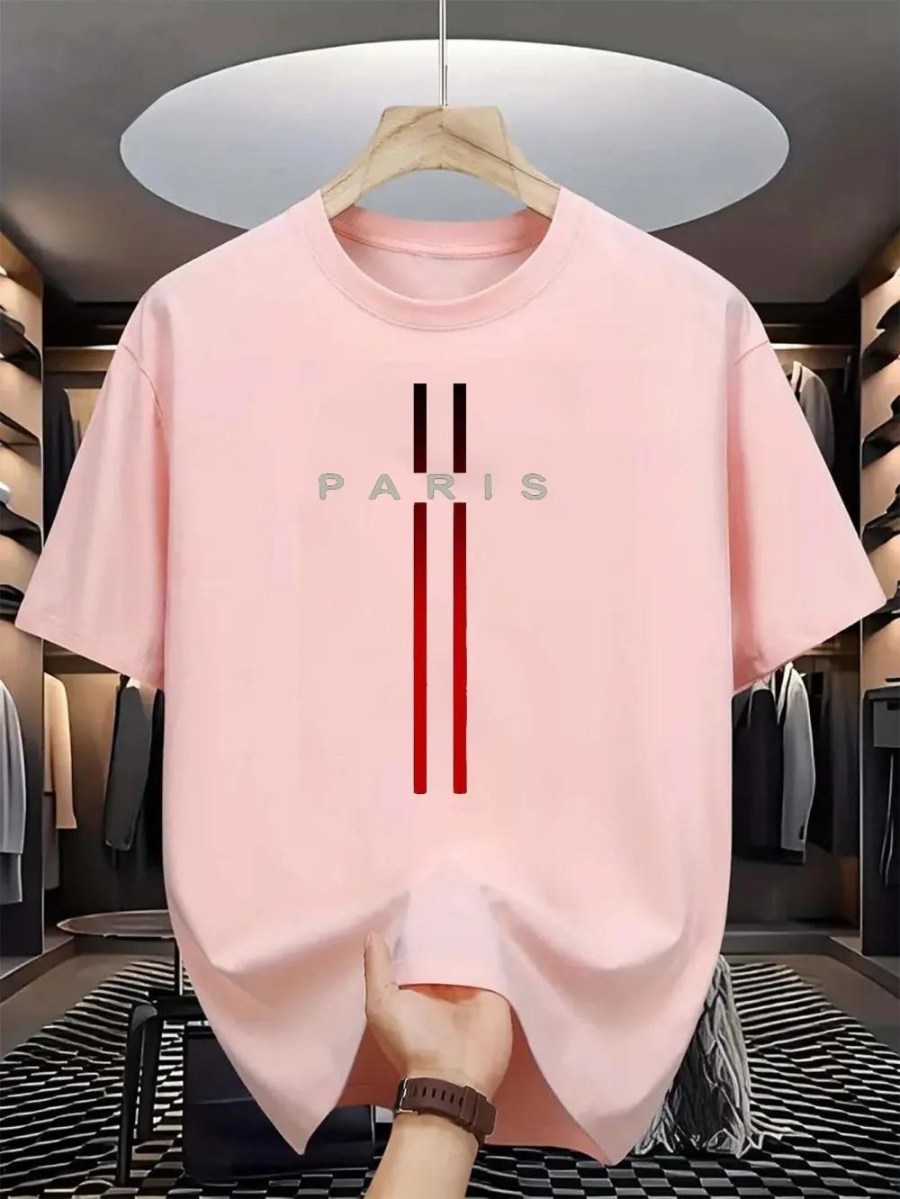 T-shirt col rond pour hommes, nouveau tissu polyester, confortable et respirant, motif imprimé de le