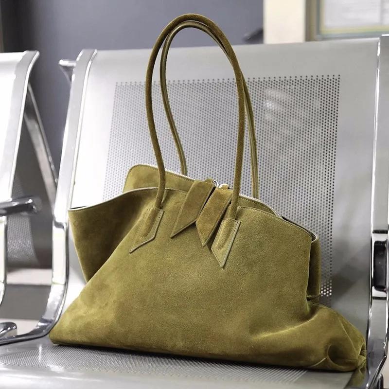 Sac à main polyvalent en Faux daim, couleur unie, à la mode, produit de haute qualité, grande capaci