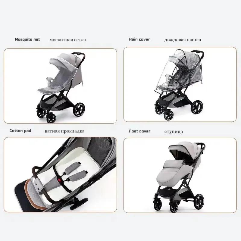 Poussette pour bébé, ultra-légère, portable, avec amortisseur de chocs, pour nouveau-né, poussette d