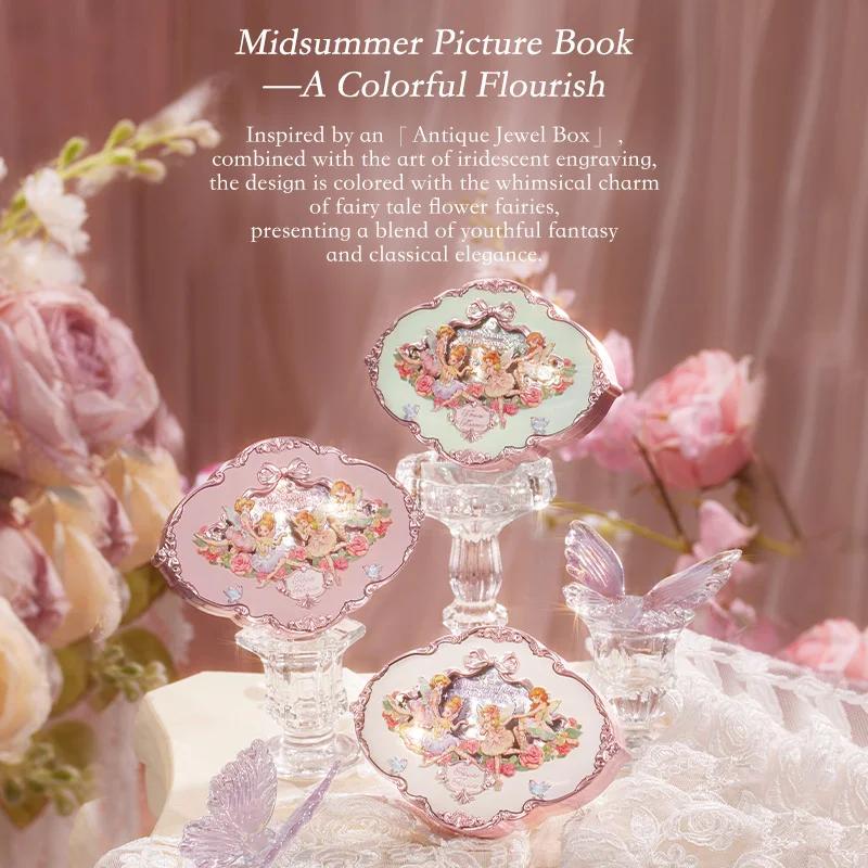 Palette de maquillage cinq couleurs en relief de la collection Flower Knows Midsummer Fairytales