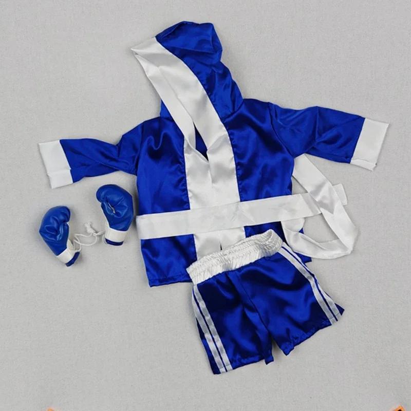 Accessoires de photographie pour nouveau-nés, ensemble de tenue de boxe pour bébé garçon, Robe, gant