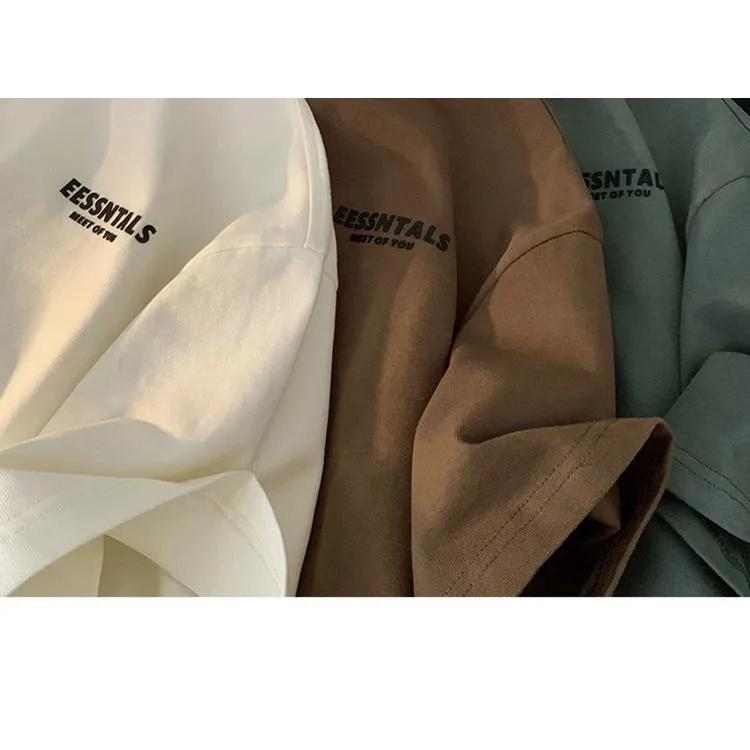 T-shirt décontracté à manches courtes et col rond pour homme, imprimé lettres surdimensionné, collec