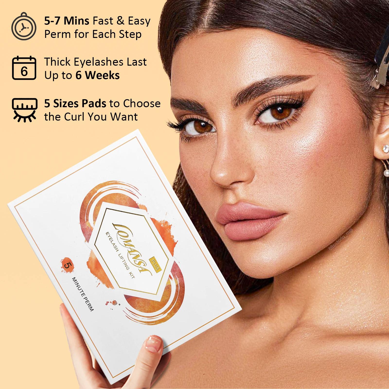 Lomansa – Kit de levage de cils, 8 à 12 Minutes, Lifting instantané, recourbe pour sourcils, Kit de