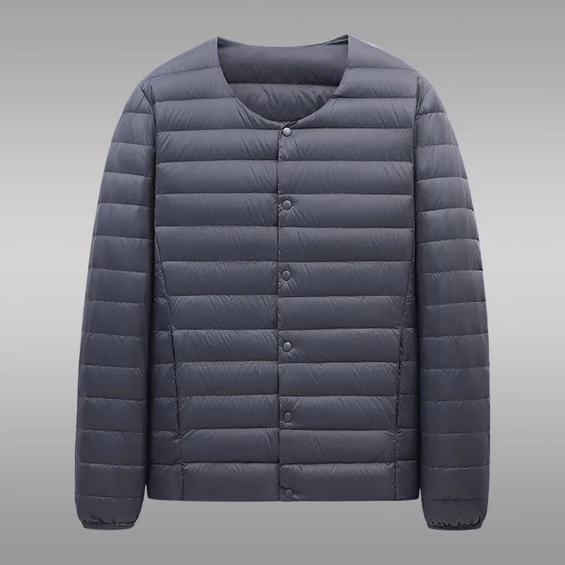 Doudoune ultralégère pour hommes, nouvelle veste légère Simple à col rond, Portable, doublure chaude