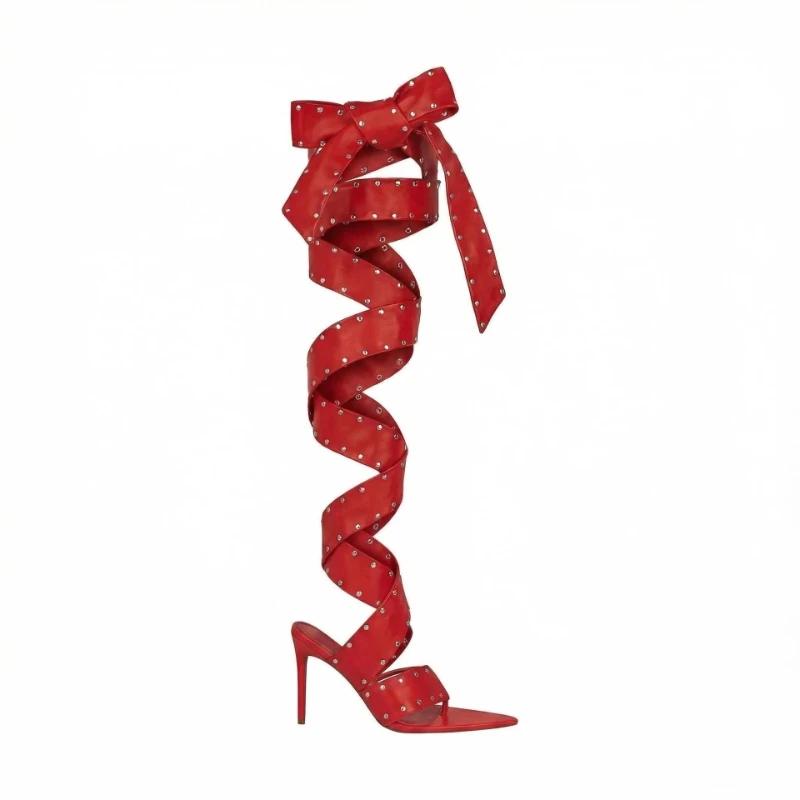 Sandales à talons hauts à boucle et à bout ouvert pour femmes, style européen et américain, tendance