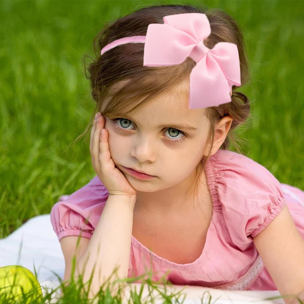 Nministériels ds de cheveux faits à la main pour bébés filles, bandeaux avec nœud papillon mignon, b