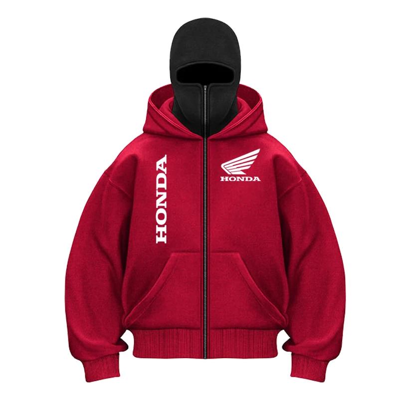 Hommes et femmes Honda Logo veste de moto gothique hiver nouveau Double capuche mode sweat hommes à