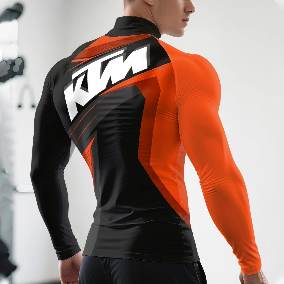 Maillot de cyclisme pour homme à manches longues KTM Racing Team, séchage rapide, respirant, idéal p