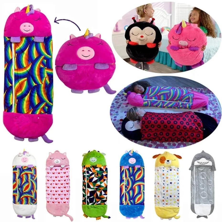 Sac de couchage de dessin animé pour enfants, sacs de nuit doux et paresseux pour bébés, poupée en p