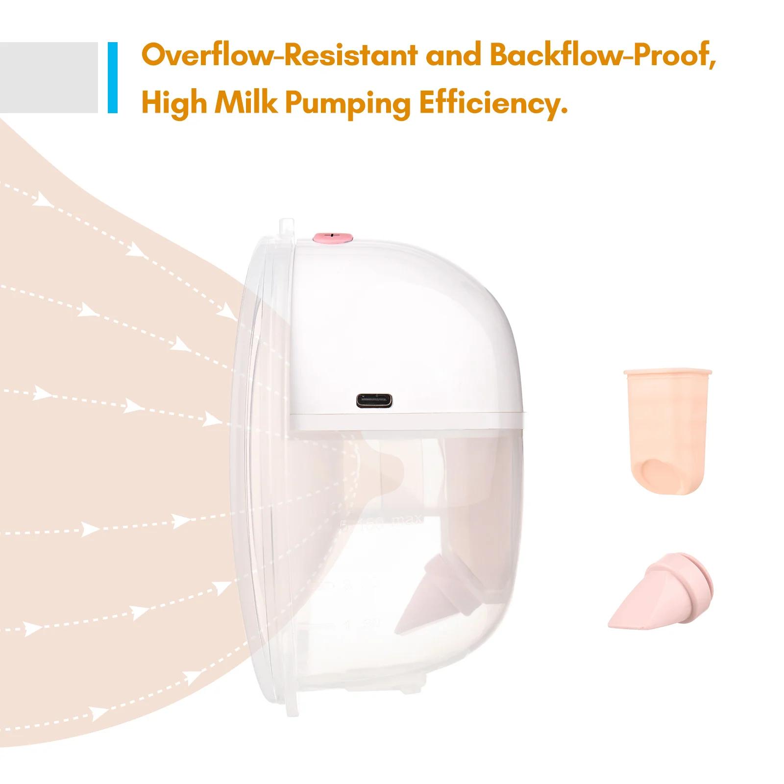 Tire-lait électrique portable mains libres, sans BPA, collecteur de lait d'allaitement