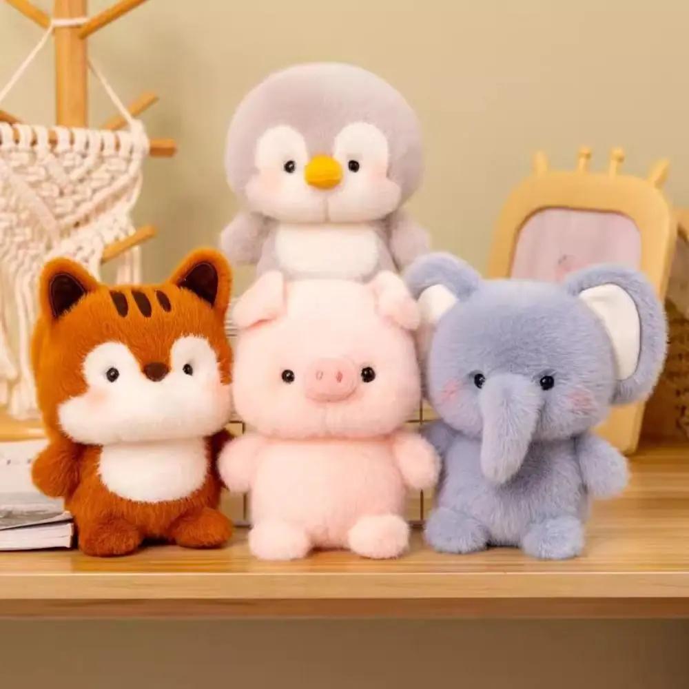 Mignon peluche compagnon poupée Anime éléphant lapin ours Panda dessin animé bureau compagnon poupée