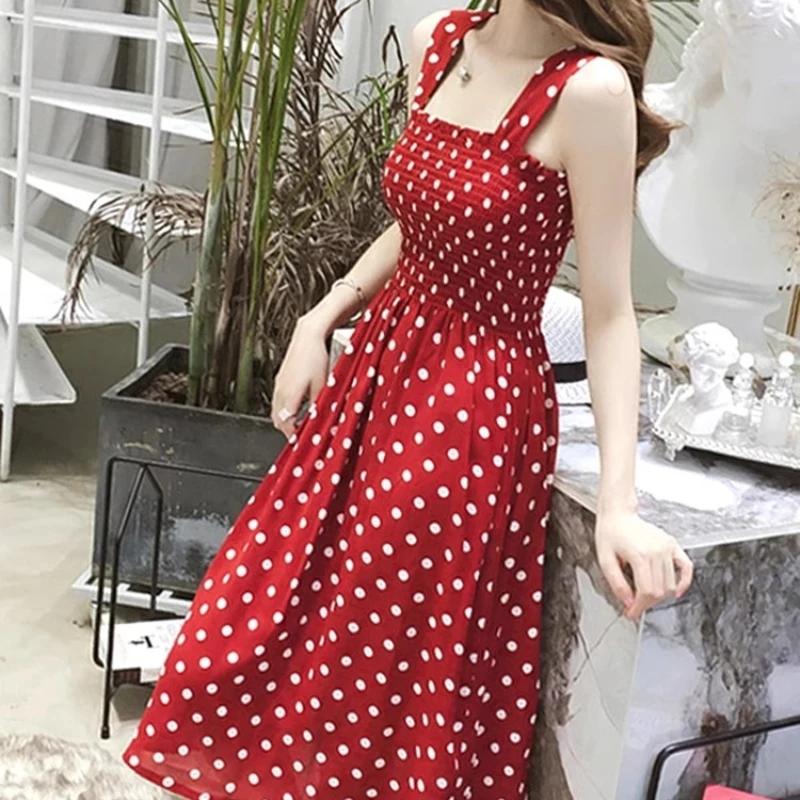 Robe d'été en fibre de point pour femmes, sexy, dos nu, A-ligne, bretelles spaghetti, style plage, c