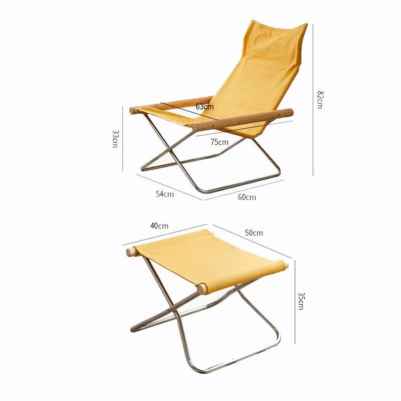 Canapé japonais en toile simple, chaise longue, chaise pliante, chaise de plage, balcon, loisirs ext