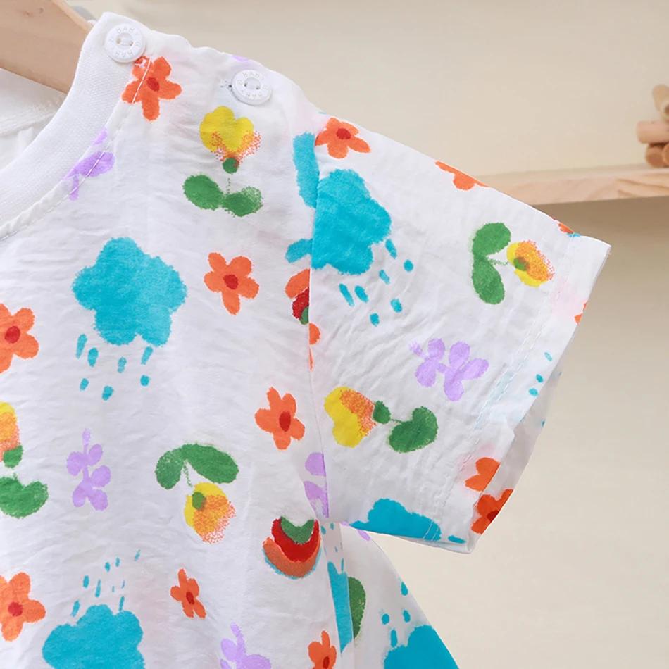 Ensemble 2 pièces doux pour enfants de 1 à 10 ans, Short respirant à manches courtes pour le récréat