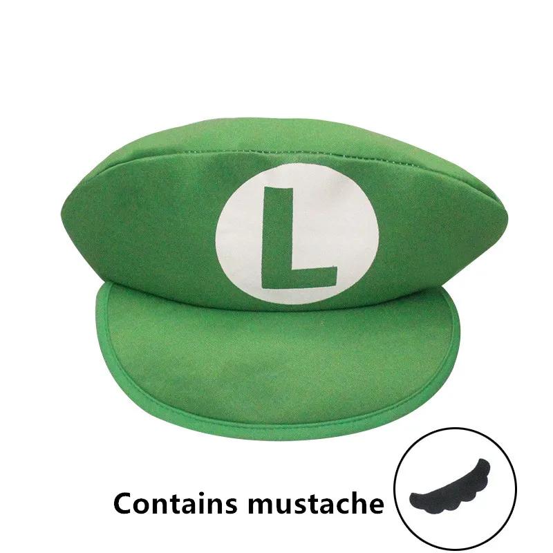 Chapeau de Cosplay de dessin animé Super Marios Bros Luigi, jouets classiques, figurine d'anime d'ha