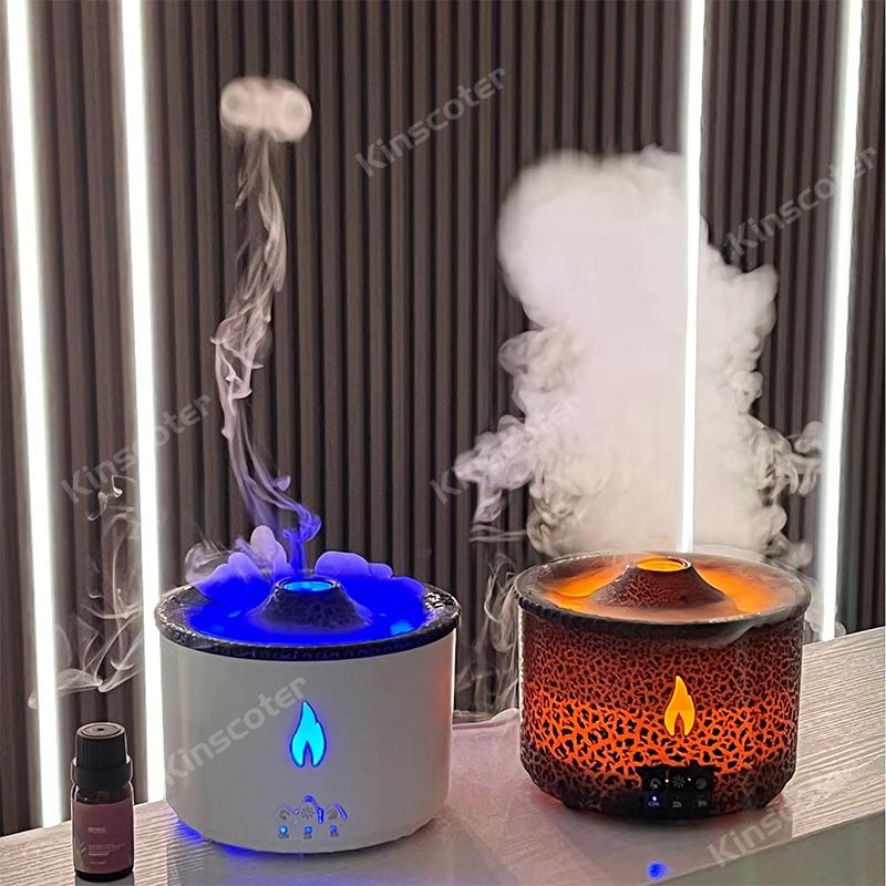 KINSCOTER volcan flamme diffuseur d'arôme méduse anneau de fumée humidificateur d'air 360ml aromathé