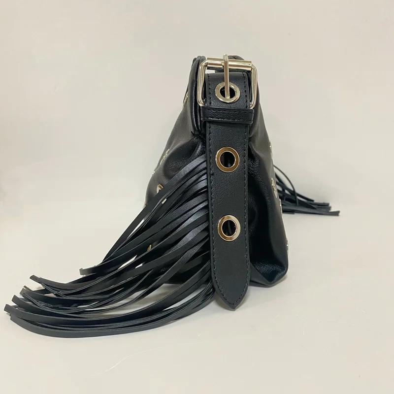 Petit sac à bandoulière rétro noir pour femmes, sac à bandoulière décontracté pour l'extérieur, nouv