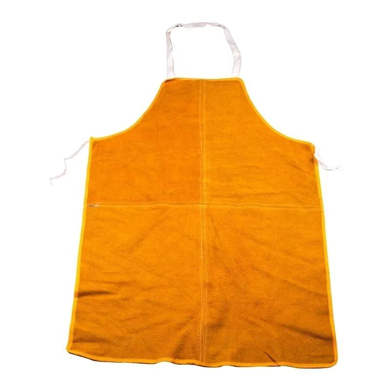Tablier de soudage en cuir de vache, isolation thermique lavable, vêtements de protection pour le so