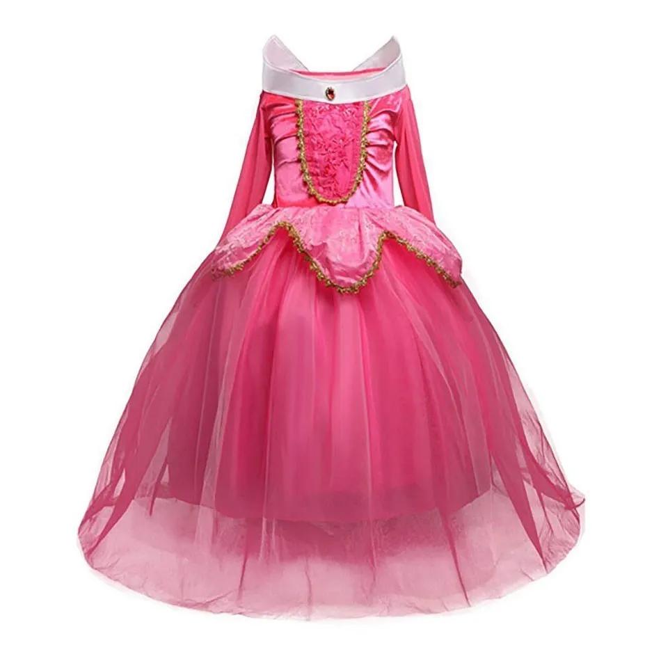 Robe de princesse pour filles, Costume de Cosplay Elsa Anna pour enfants, Jasmine Belle cendrillon a